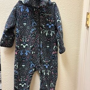 Bundle Columbia Kids Floral Patterned Footie - Blue and Pink